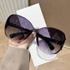 Oversized Retro Sunglasses with Gradient Lenses