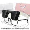 UV400 Oversized Sunglasses with Protective PU Case