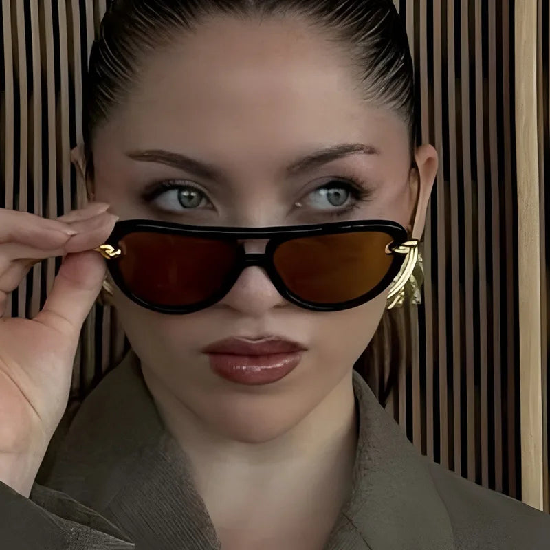 Elegant Knot Double Beam Pilot Sunglasses