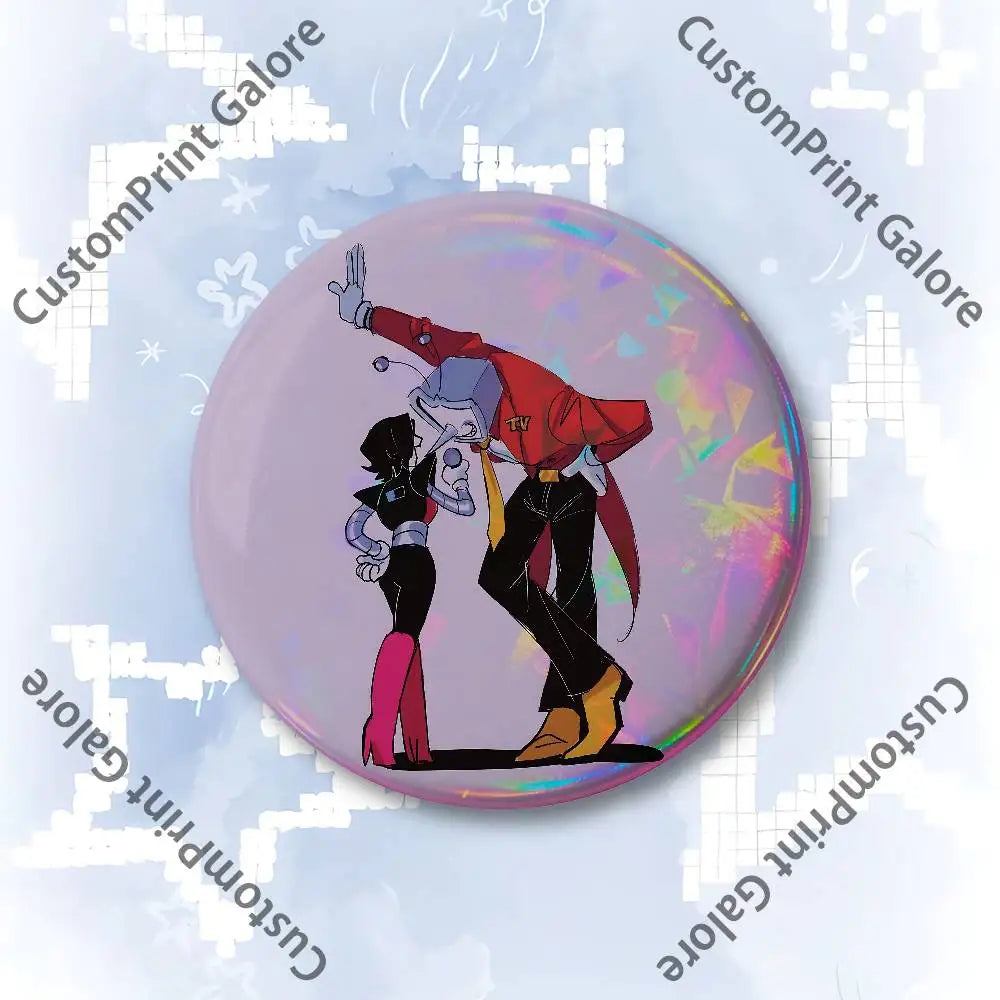 Spamton-Inspired Round Enamel Pin Badge Set