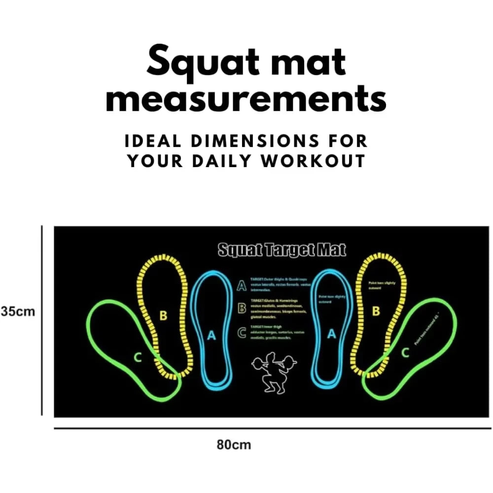 Two-Tone Non-Slip Squat Mat for Home Workouts