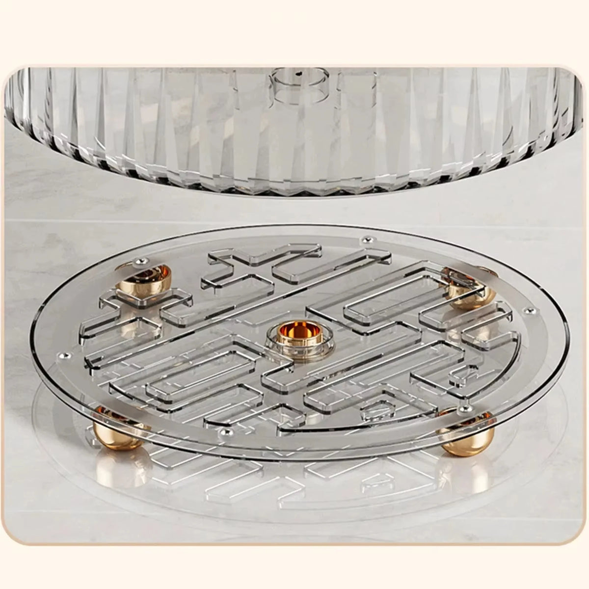 360° Rotating Acrylic Turntable Organizer for Spices, Condiments & More