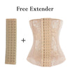 Free extender for a beige lace body shaper waist trainer corset