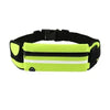 A black adjustable sport waist bag with neon yellow accents for carrying phones and essentials.