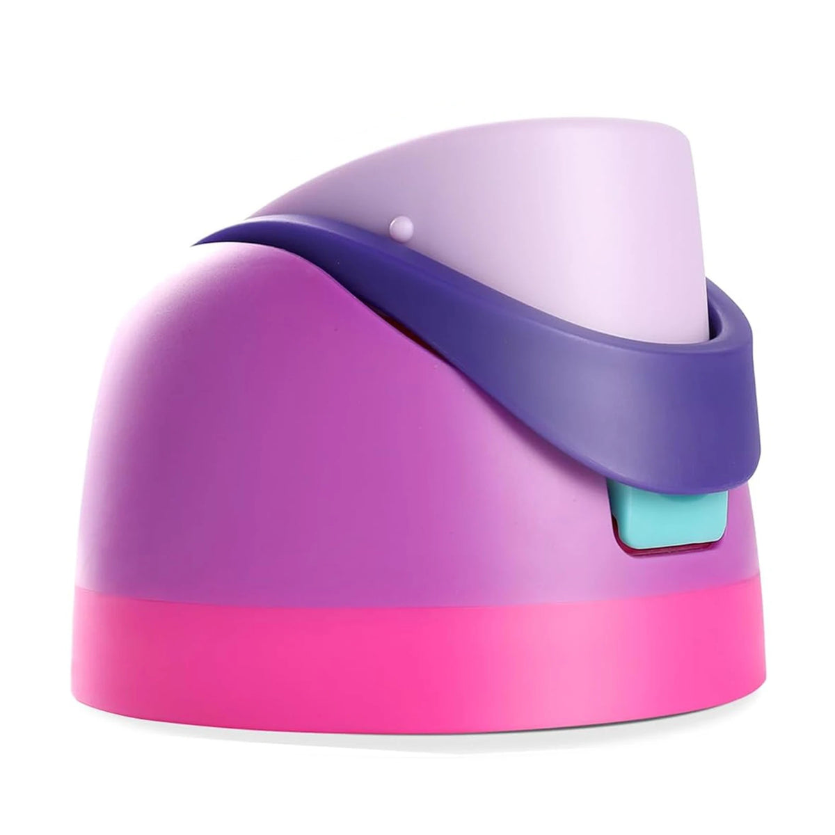 A leakproof replacement lid for a water bottle, featuring purple and pink colors.