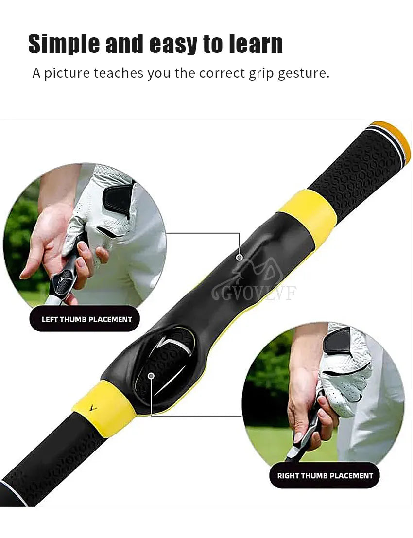 Golf Club Training Grip Aid for Posture and Alignment