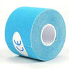 Roll of blue kinesiology tape for athletic recovery