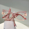 Vintage Oversized Cat Eye Blue Light Glasses for Women