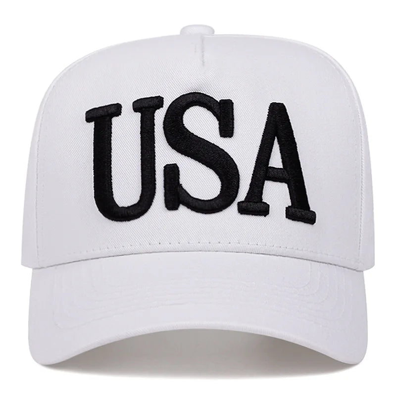 Embroidered USA Flag Baseball Cap