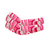 Pair of pink and white camouflage cooling arm sleeves for UV protection