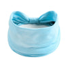 Foulard en coton bohème bleu clair noué en nœud