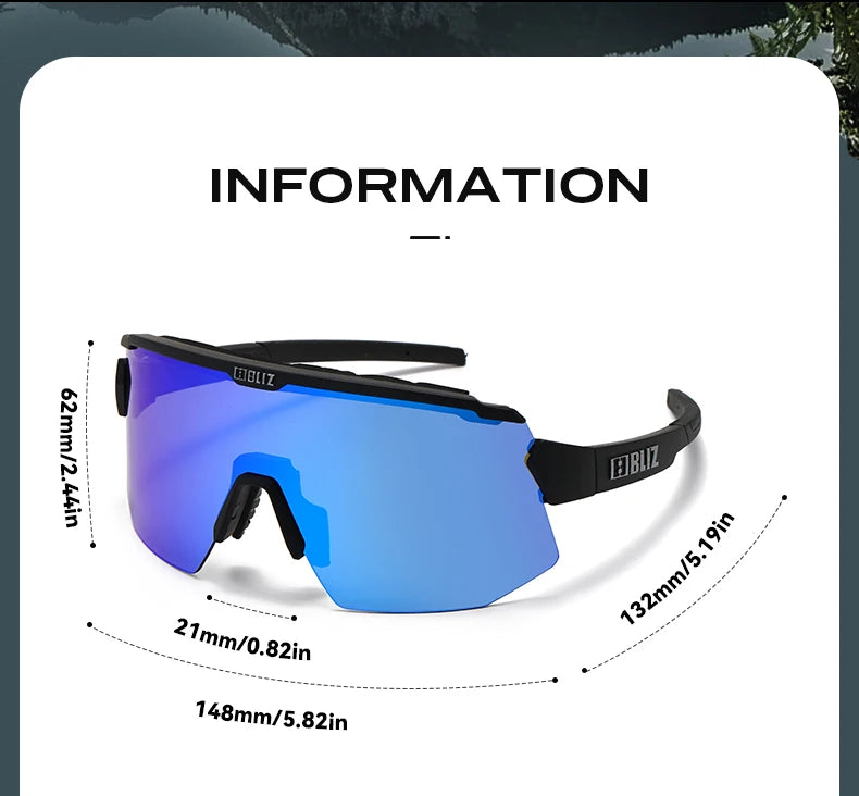 Breeze Cycling Sunglasses with 2 Interchangeable HD Lenses