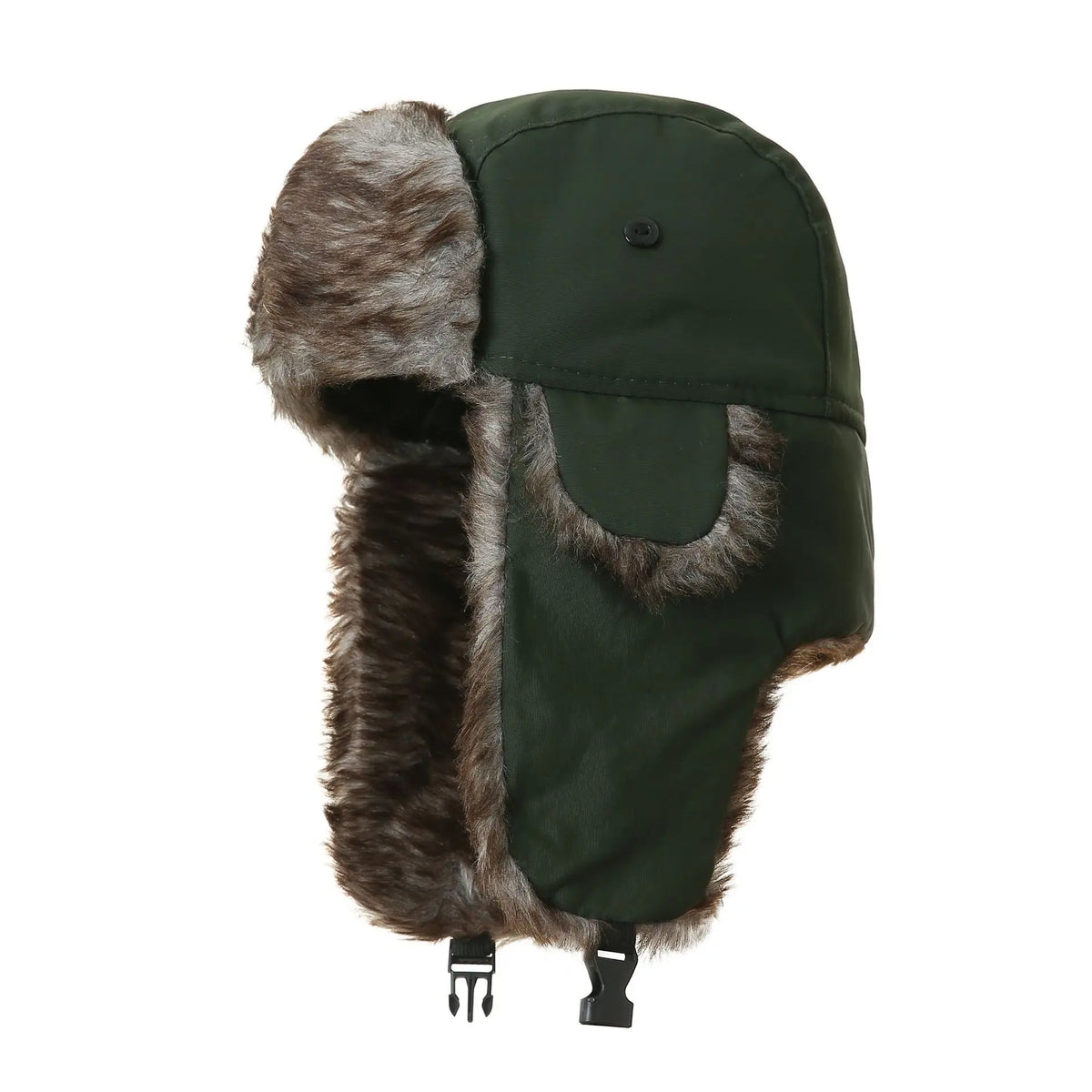 Men's Winter Trapper Hat with Faux Fur Ear Flaps