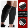 Black durable sports shin guards for the tibia with silicone non-slip and anti-collision features