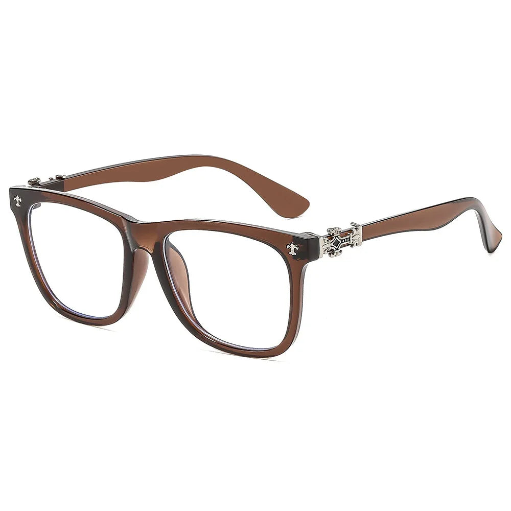Vintage Square Anti-Blue Light Glasses for Men and Women