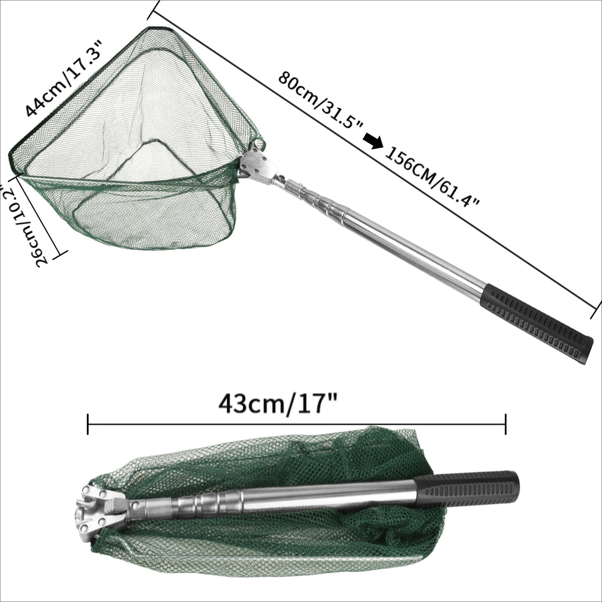 Aluminum Alloy Telescoping Fishing Landing Net