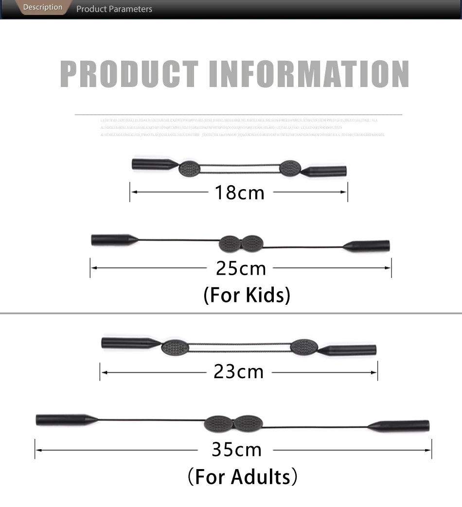 Anti-Slip Silicone Glasses Retainer Strap