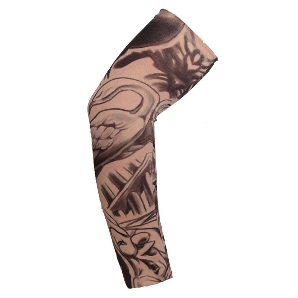 Cooling UV Protection Arm Sleeves with Tattoo Design