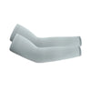 A pair of light gray cooling arm sleeves designed for UV protection.