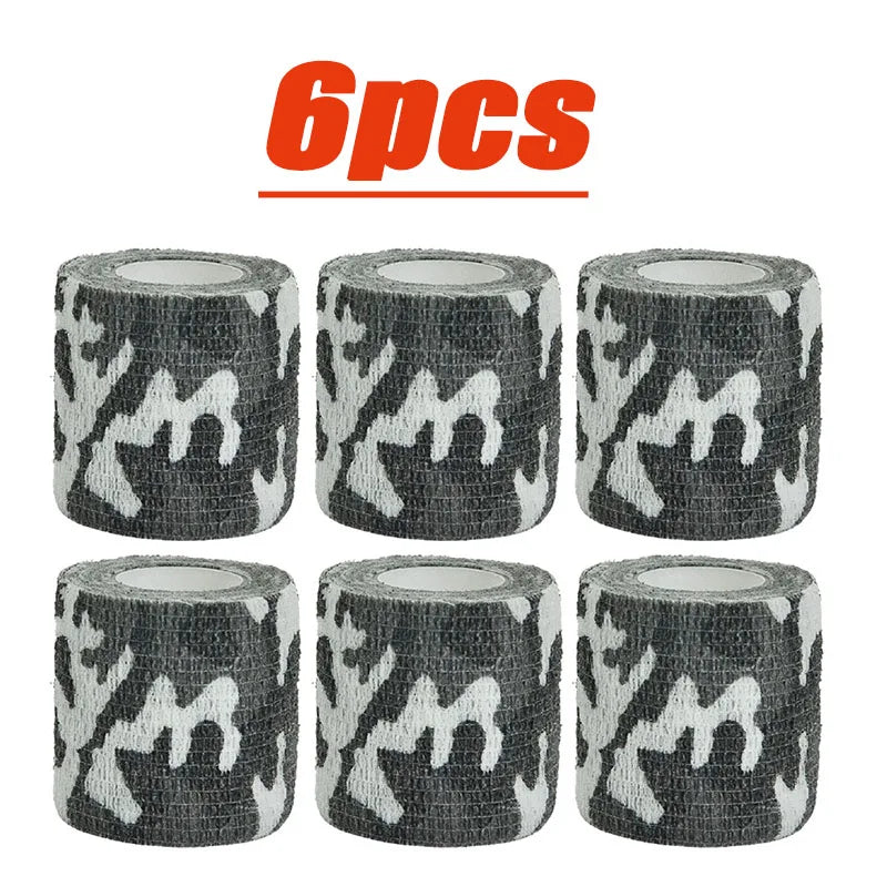 Six packs of camouflage elastic wrap tape for joint support
