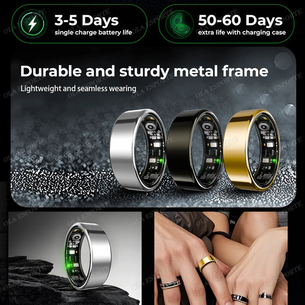 Smart Ring with Heart Rate, SpO2 & Sleep Tracking