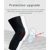 Black and white compression knee pads with a turtle shell-like design protecting the knee joint.