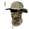 Camouflage Boonie Hat with Attached Face Mask
