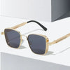 Vintage Steampunk Square Sunglasses with Metal Frame
