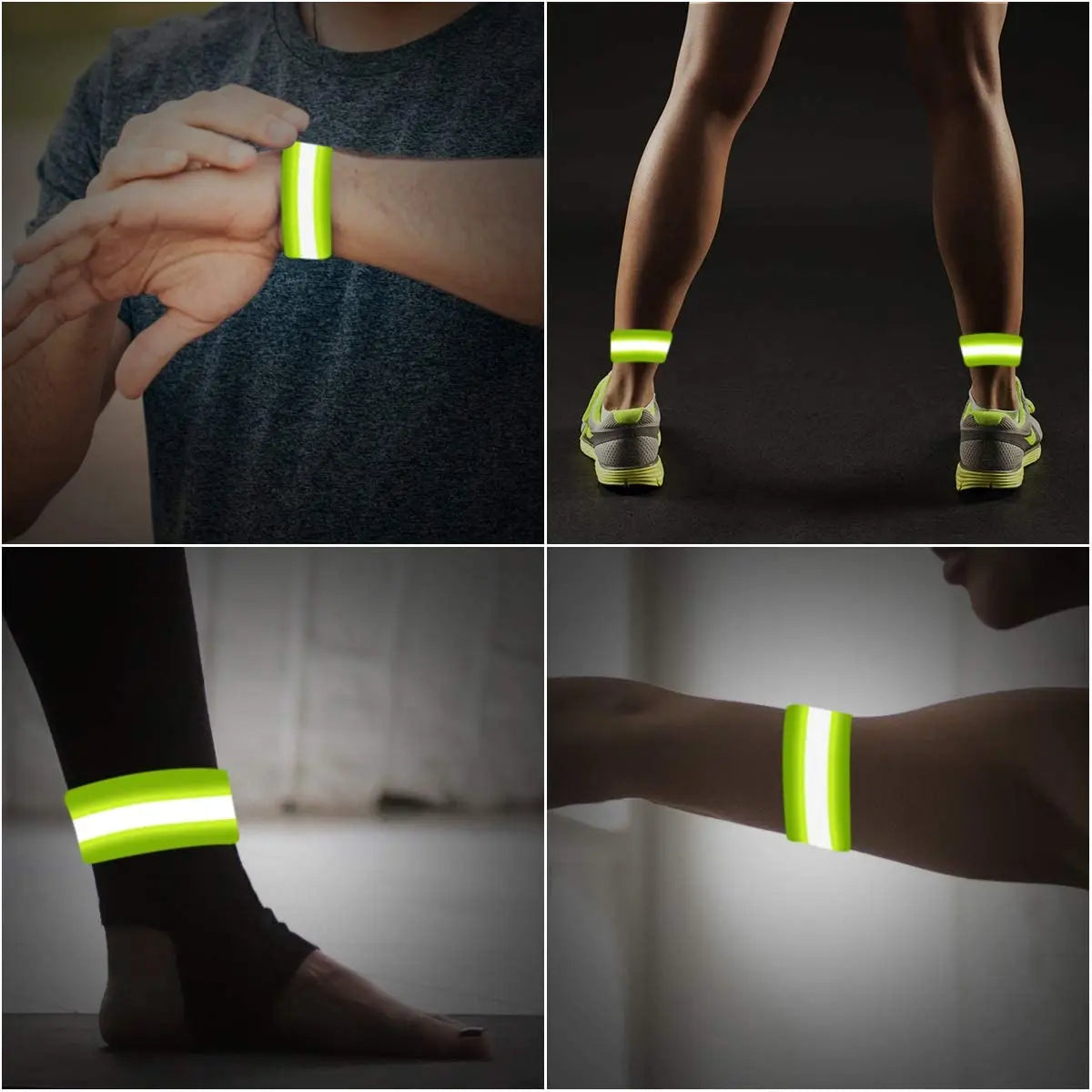 Adjustable High-Visibility Reflective Safety Vest with Wrist Straps