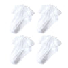Paire de chaussettes à volants en dentelle blanches pour filles, style princesse