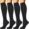 A set of black medical grade compression socks for veins and circulation.