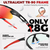 Close-up of an ultralight TR-90 frame showing flexibility and durability with a rubber leg and adjustable nose pad.