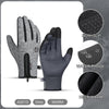 Gants de vélo et de conduite gris imperméables avec adhérence antidérapante et protection contre l'eau