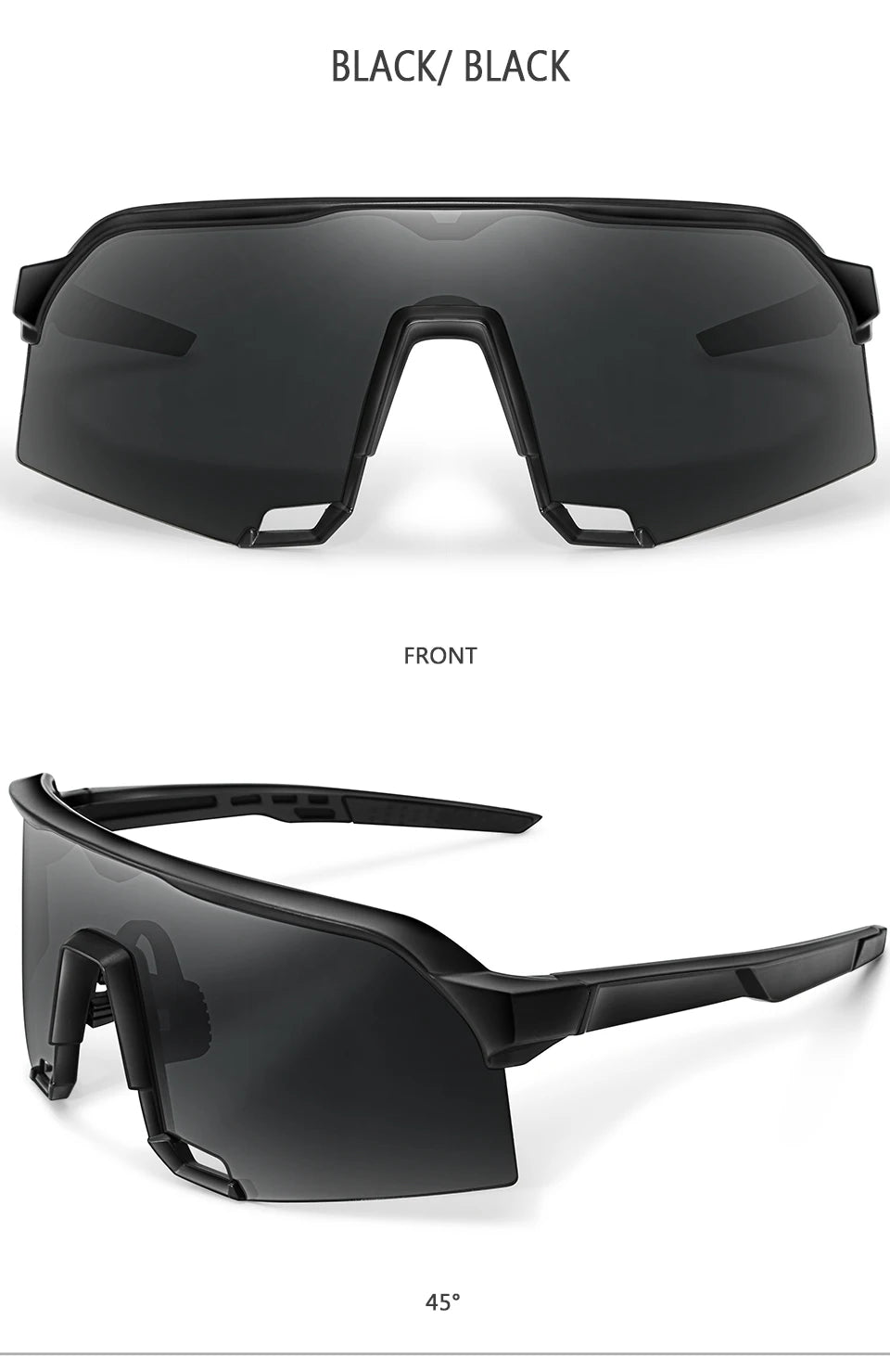 Oversized Windproof Sports Sunglasses with UV400 Protection