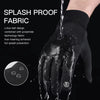 Black splash proof fabric glove with lotus leaf design shown on a hand.