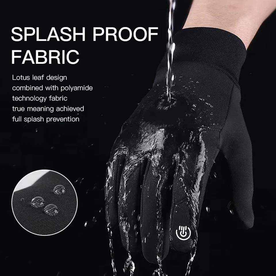 Black splash proof fabric glove with lotus leaf design shown on a hand.