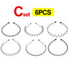 A set of six metal hair bands for fashion