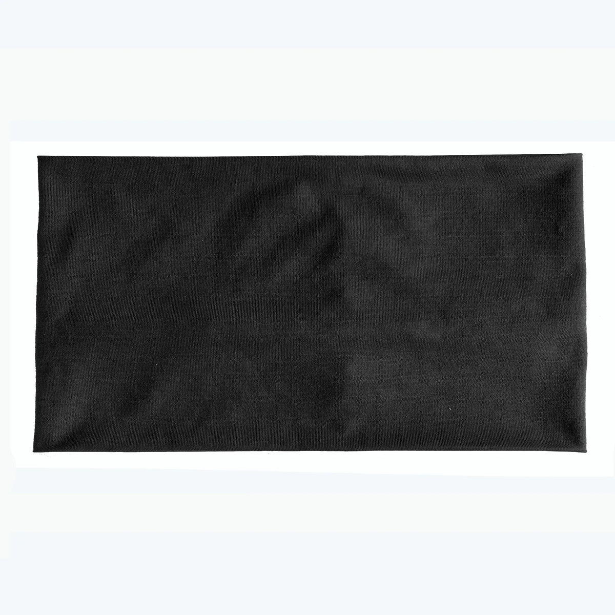 A black extra wide boho headband for hair and sports.