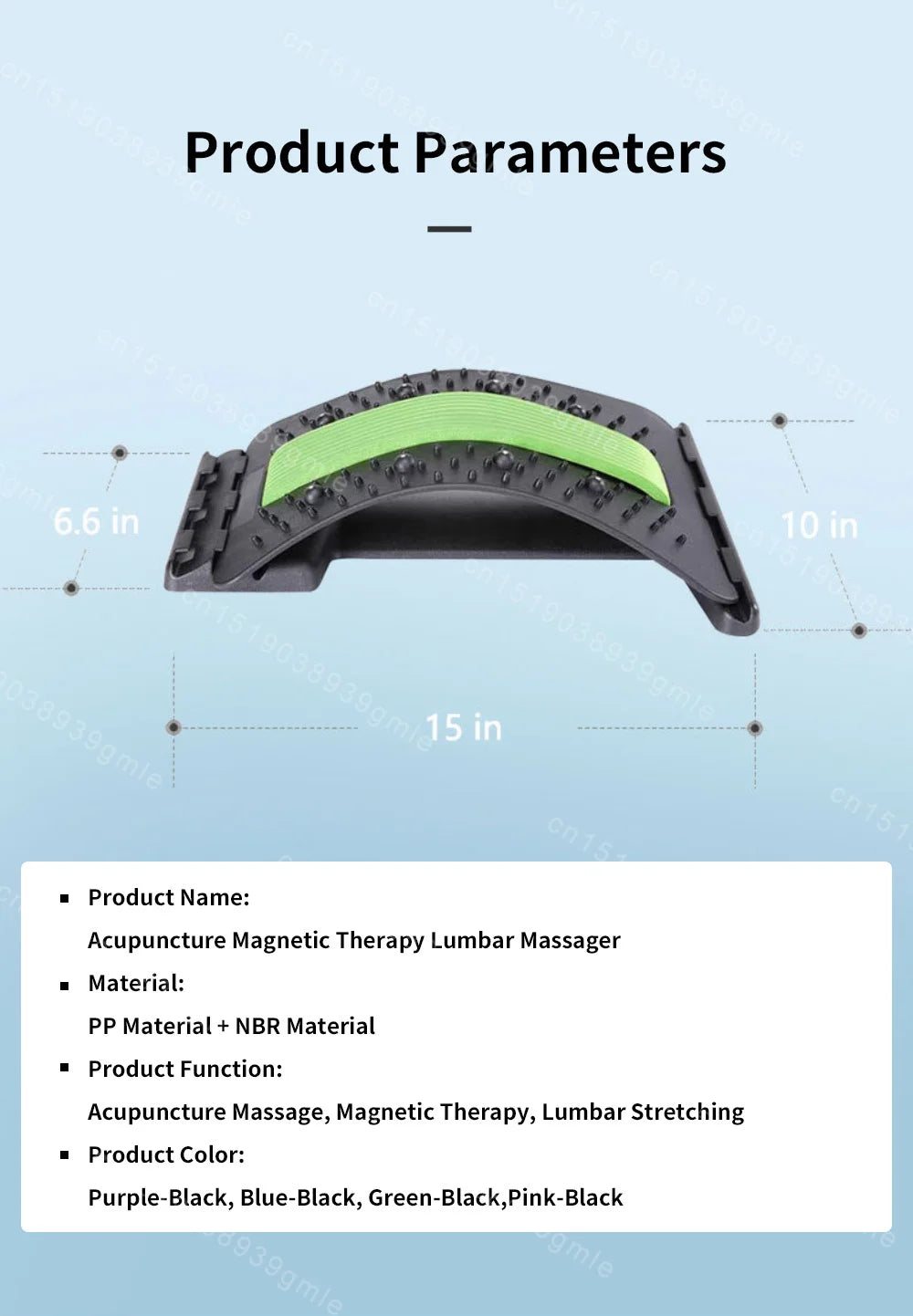Adjustable Back Stretcher for Spine and Posture Support