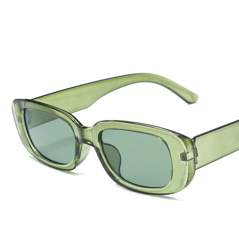 Retro Rectangle Sunglasses with UV400 Protection