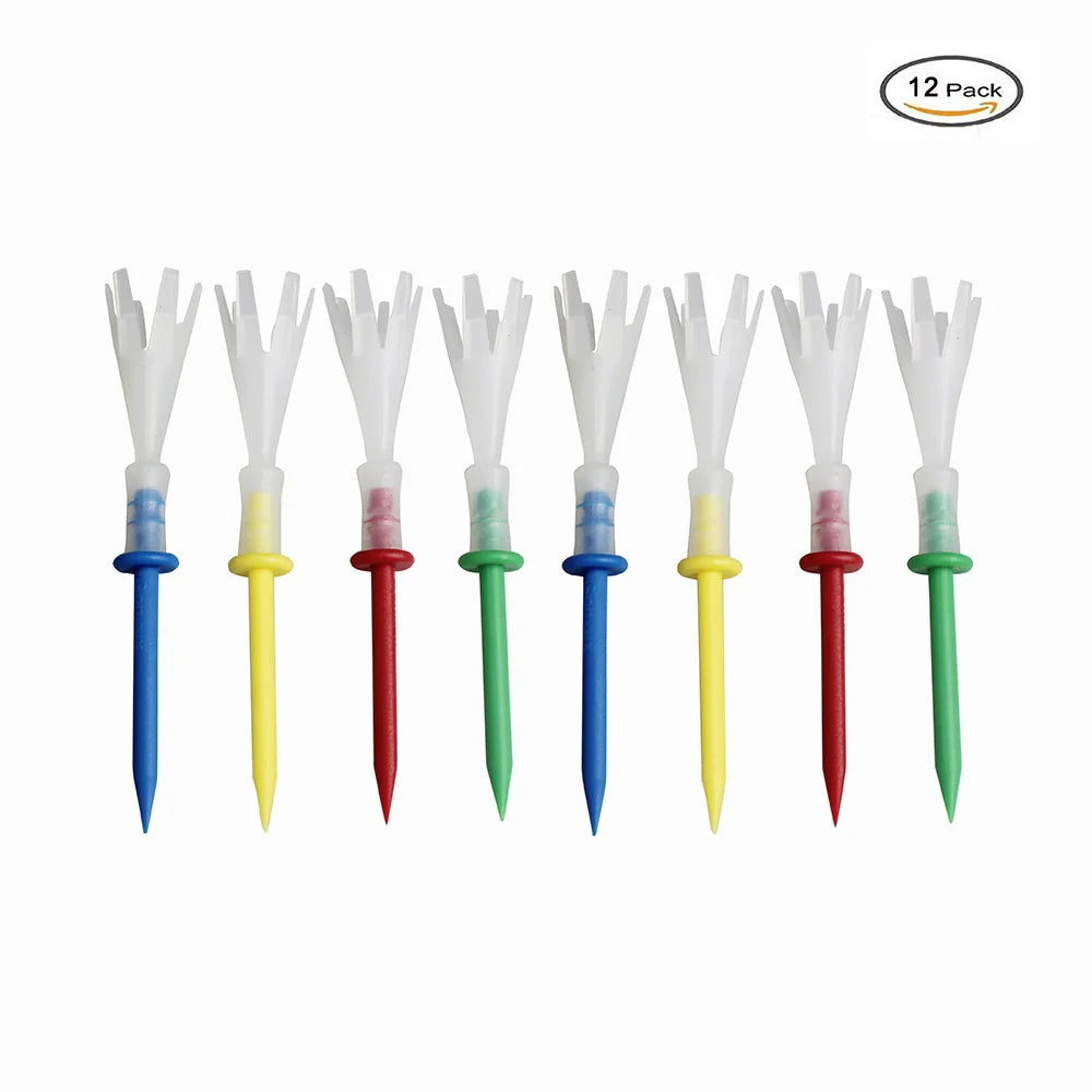 Durable Multi-Color Golf Tees (3.25 Inches, 12-Pack)