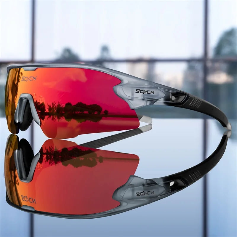 Polarized Sport Sunglasses with 3 Interchangeable Lenses