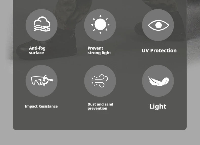 Tactical Sports Glasses with Swappable Lenses
