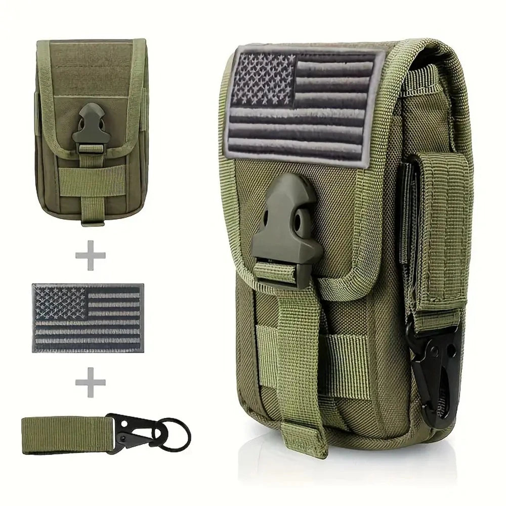 Rugged Tactical Phone Pouch with MOLLE System