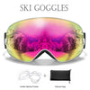 Outdoor Ski Goggles with Protective Case and Anti-Fog Lenses