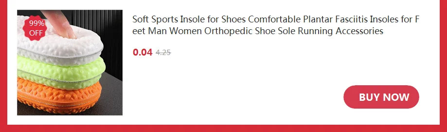 Adjustable Height Increase Insoles with Shock Absorption
