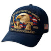 Dark blue baseball cap featuring a graphic design celebrating the 250th anniversary of the United States of America
