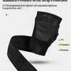 Black wrist strap protection for strength training, showing the 41cm lengthened and widened design.