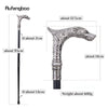 Vintage Wolf-Head Walking Cane with Steel Shaft