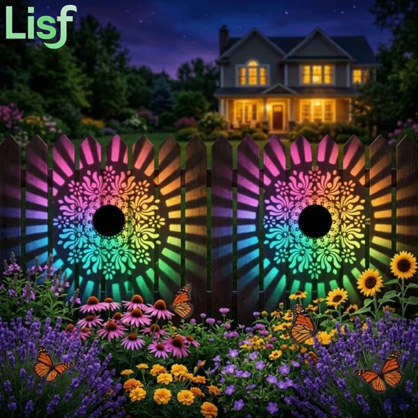 Solar Peony Mandala Projector Light for Outdoor Walls
